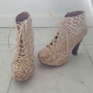 White Lace Booties